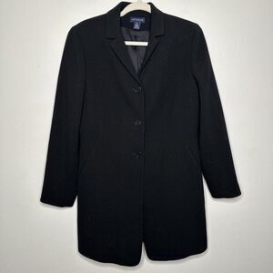 Vintage Women’s 10 Ann Taylor Worsted Wool Gabardine Coat Light Weight Pockets